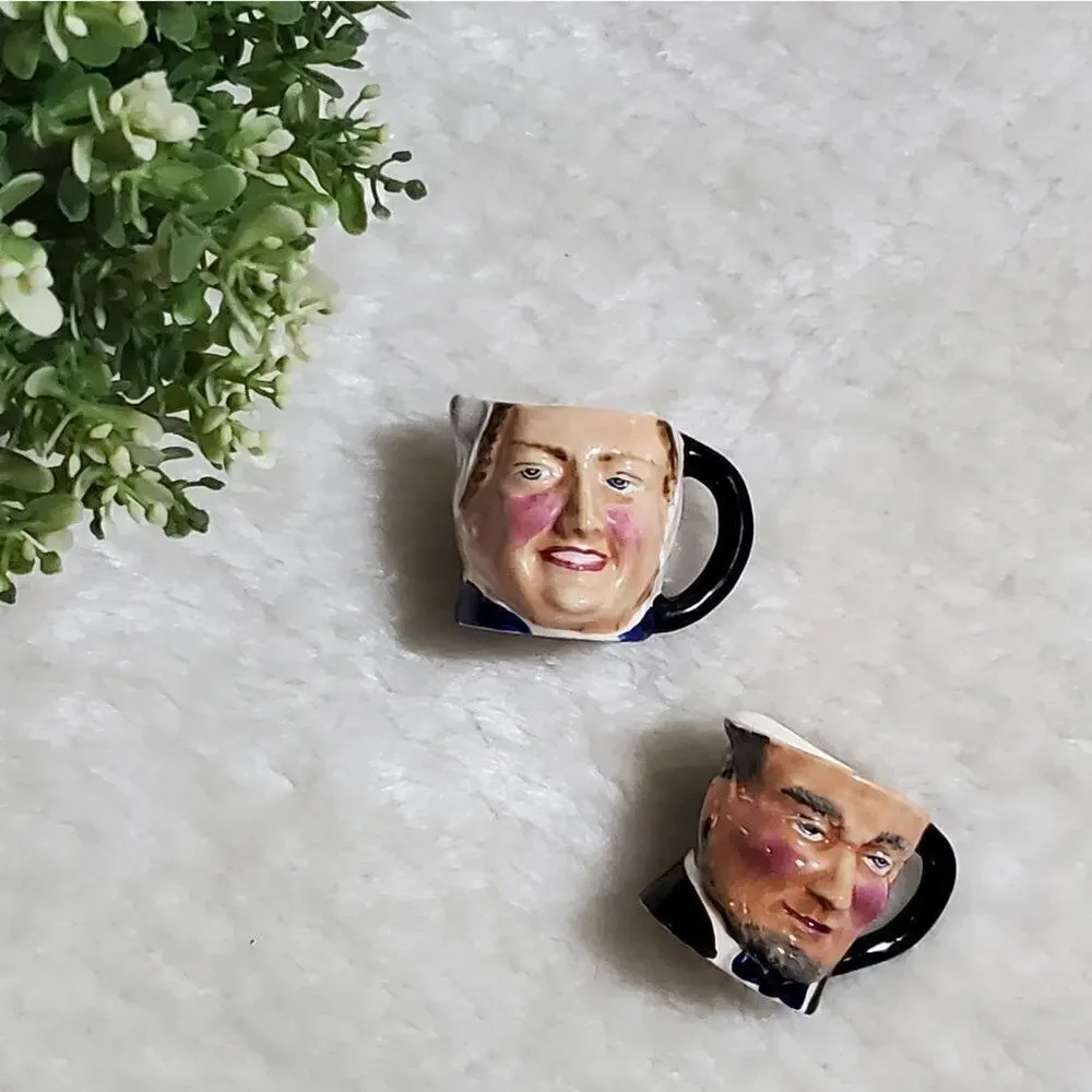 Thorley Bone China Creamer Mugs Abraham Lincoln and Florence Nightingale